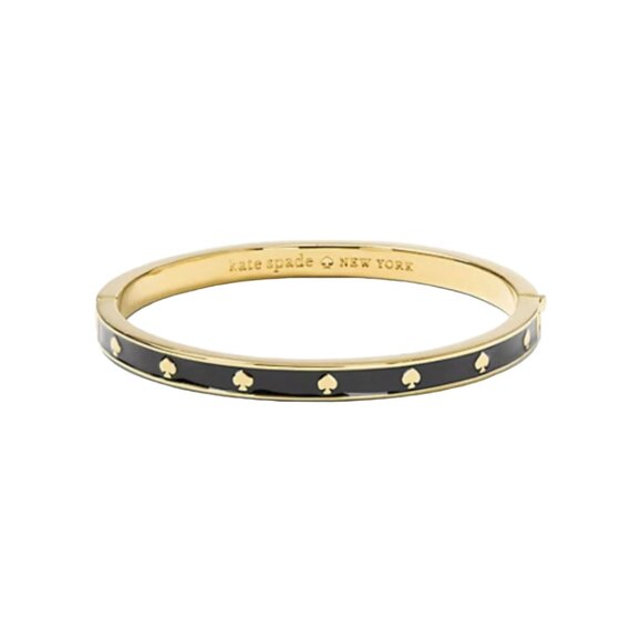 Kate Spade Spade Enamel Hinged Bangle - THE SPADE (Black) - Picture 1 of 4
